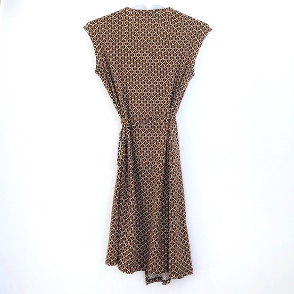 Michael Kors Equestrian Belt Buckle Print Wrap Dress Size XS - Picture 9 of 9